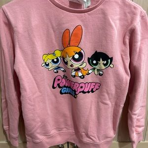 POWERPUFF GIRLS pink crewneck sweatshirt